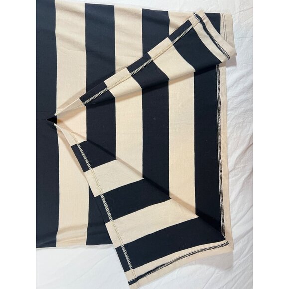 Free People Womens Striped Maxi Skirt SZ M Black & Beige Cotton/Spandex - Picture 7 of 8